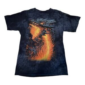 The Mountain Lavaborn Dragon Fire Blue Tee Medium